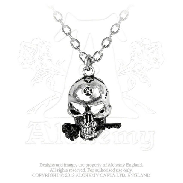 *SKULL BLACK CROSS BLACK ROSE* Chain 20" Necklace Gothic Halloween *SKULL BLACK CROSS BLACK ROSE* Chain 20" Necklace Gothic Halloween